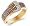 Chocolate Diamond Belt Buckle Ring Champagne 14k Yellow Gold (1/2 CTW), Size 5