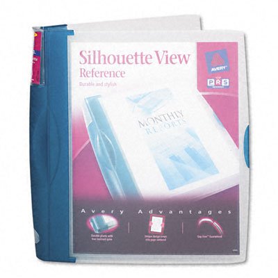 Avery Silhouette View Binder with 1 Inch Gap Free Round Ring, Dark Blue, 1 Binder (17332)