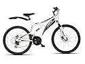 Cbr Tornado Mens Dual Suspension Bike - White, 26 Inch