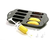 Norpro 3964 Cream Canoe Pan With Bonus 9 Piece Decorating Set