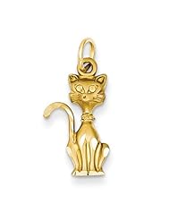 14K Yellow Gold Tom Cat Charm Pendant