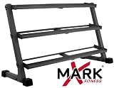 XMark Fitness 4-Feet Three Tier Dumbbell Rack