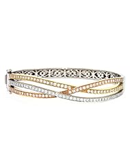 CleverEves 18Kt Gold 3-Color Bangle