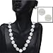 White Coin Freshwater Cultured Pearl Necklace & Earring Set 14-15Mm photo
