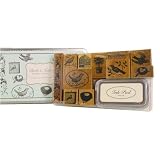 Birds and Nests Vintage Botanical stamps in tin with inkpad Cavallini
