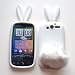 Bunny Skin Case With Furry Tail for HTC myTouch 4G / myTouch HD (T-Mobile), White