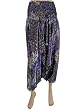 Womens Bohemian Trouser Baggy Aladdin Style Violet Satin Harem Pant 38"
