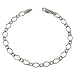Stunning 14k White Gold Diamond Link 7.25 Inch Bracelet