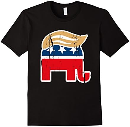 Men's ORIGINAL AUTHENTIC Donald Trump Elephant T-shirt Shirt Large Black