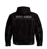 Harley-Davidson® Men’s Throttle 3-in-1 Functional Jacket with removable cotton hoodie. Waterproof. 3M Scotchlite (TM) Reflective Material appliqué and embroidered graphics on back. 98217-10VM Reviews