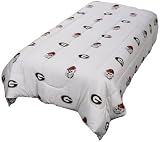 Georgia Bulldogs NCAA Comforter Set (Rotary - White)