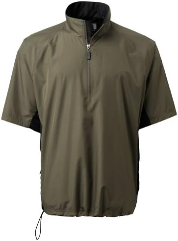 Ixspa Mens Short Sleeve 1/2-Zip Pullover Olive Xl
