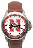 Nebraska Cornhuskers Men's Rookie Leather Watch