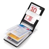 MIDNIGHT Kreditkartenetui mit Geldscheinklammer, Geldklammer + PVC Einlage Troika