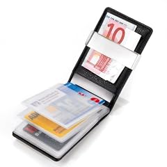 MIDNIGHT Kreditkartenetui mit Geldscheinklammer, Geldklammer + PVC Einlage Troika