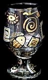 Man-O-Man Design - Hand Painted - High Ball - All Purpose Glass - 10.5 oz.
