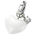 Fossil Damen-Charm Anh�nger Herz Keramik Zirkonia weiss JF86420040