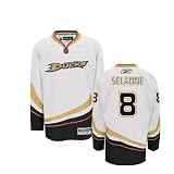 SELANNE #8 Anaheim Ducks RBK NHL Premier Hockey Jersey by Reebok (Custom Sewn with Authentic Tackle Twill)