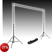 BPS Supporto Fondale Portafondali Professionale per Fondali Background completo di Borsa 0.8-2.8m*1.55m,2.25m,3m