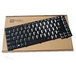 PWR+ Laptop Keyboard for Acer Aspire 4210 4220 4310 4315 4320 4510 4520 4710 4720 4910 4920 5220 5310 5315 5320 5235 5535 5520 5710 5715 5720 5910 5920 5930 6920; P/N NSK-AKA1D 9J.N1A82.A1D NSK-H381D 9J.N5982.81D NSK-H391D 9J.N5982.91D 9J.N5982.91D NSK-H391D NSK-H371D 6037B0028901 PK1301K0100 9J.N5982.61D NSK-H361D MP-07A23U4-XXX NSK-H3V1D V072146AS1 K010536A1 MP-07A23U4-442 002-07A23L-A01 PK1301K0200 NSK-H3E01-US MP-07A23U4-XXX AEZD1R00110 KB.INT00.036 (Glossy Black)