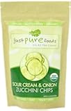 Just Pure Foods Organic Vegetables and Seasoning, Sour Cream and Onion Zucchini Chips, 1.5 Ounce