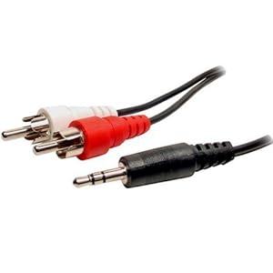 Universal 1/8 Feet Stereo-3.5mm Male Mini To 2-rca Male Audio Y-cable Ipod Compatible 6 Feet