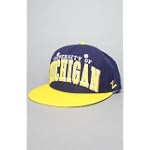 Capital Sportswear The Michigan Superstar Snapback Hat in Blue & Yellow,Hats for Men