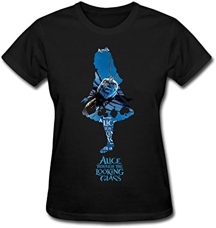 KTIY Women's Alice Through The Looking Glass Release Short Sleeve Tee Black Size XL