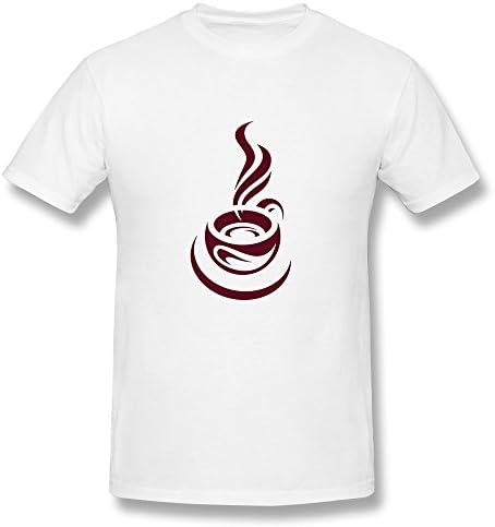 Men's Coffee Time White Medium O-neck Tee Shirt
