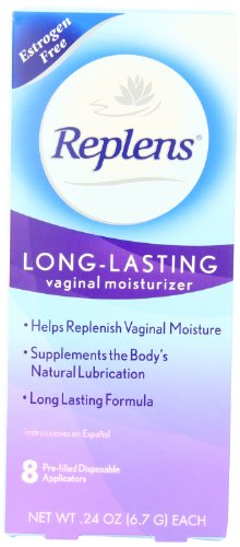 Replens Long-lasting Vaginal Moisturizer, 8 Pre-filled Applicators (Pack of 2)