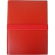 Red with Red Elastic Cavallini Moderno Elastic Bound Leather Journal