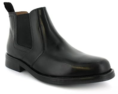 Hush Puppies Mens Black Leather Chelsea Boots