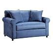 Canyon Oversize Microsuede Sleeper Chair - Blue