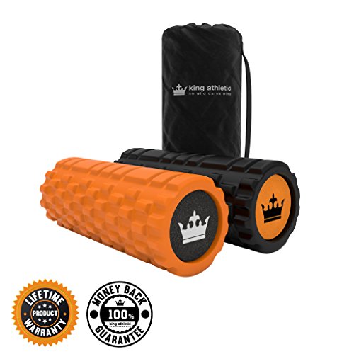 King Athletic Foam Roller Bundle with Soft Foam Roller and Carry Case (Orange)