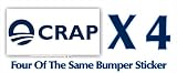 O Crap Anti Obama Bumper Sticker Four Of The Same
