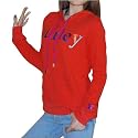 Hurley Ladies Red Casual Hoodie Sweatshirt Jacket - WITH FOIL PRINT
