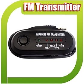High Quality Wireless FM Radio Transmitter Black for MP3 iPod iPhone PDA CD Player PC Laptop