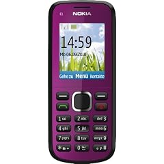 Nokia C1-02 Handy (Ohne Branding, 4,6 cm (1,8 Zoll) Display, Bluetooth) plum