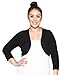 Libian Women's Jr Plus Size 3/4 Sleeve Cropped Bolero Shrug
