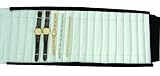 Optima Italian Black Suede 18 Watch and Bracelet Roll with White Interior