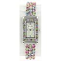 Henderson - BIJ 3B - Montre Femme - Quartz analogique - Zirconium cubique multicolores - Bracelet expansible - Ecran en Nacre