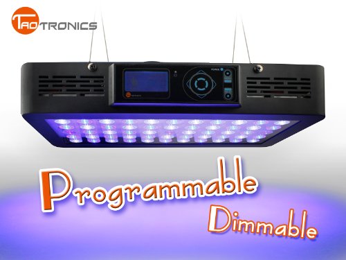 TaoTronics TT-AL12 Programmable Intelligent LED Aquarium Light Reef Tank Light Run Sunrise Sunset Daylight and Moonlight Automatically (120W Output, White/Blue/Royal Blue Ratio- 26:26:3; 1 Year Warranty)