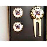 Milwaukee Brewers Divot Tool Golf Ball Marker 2 Set Mlb