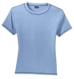 Hanes Ladies Classic-Fit Contrast Stitch Rib T-Shirt (SL85) Tee