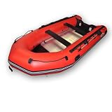 Seamax Ocean380 Red 12.5ft Inflatable Boat with Aluminum Floor, Beam 5.5ft, Pontoon Diameter 17.3