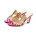 Carol Shoes New Summer Rhinestone Womens High Heel Open Toe Sandal Slippers