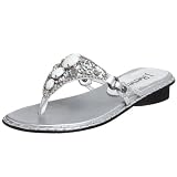 JRenee Womens Danna Thong Sandal