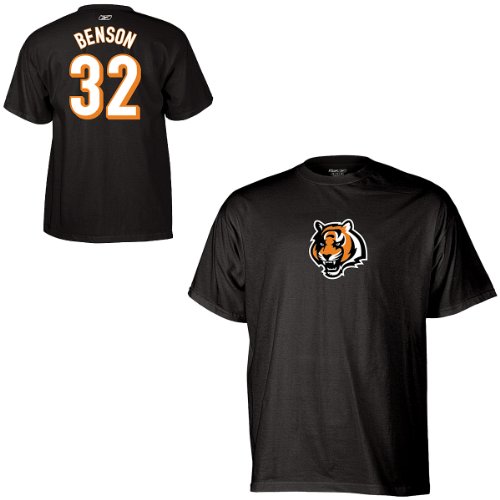Reebok Cincinnati Bengals Cedric Benson Name & Number T-Shirt Extra Large