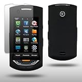 SAMSUNG S5620 MONTE BLACK HARD HYBRID CASE WITH SCREEN PROTECTOR BY CELLAPO ....