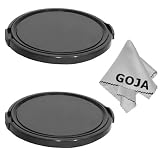 (SET OF 2) 67MM Snap On Lens Cap For DSLR Camera + 1 Ultra Fine Microfiber Cleaning Cloth (Fujifilm FinePix S100FS S200EXR S205EXR)